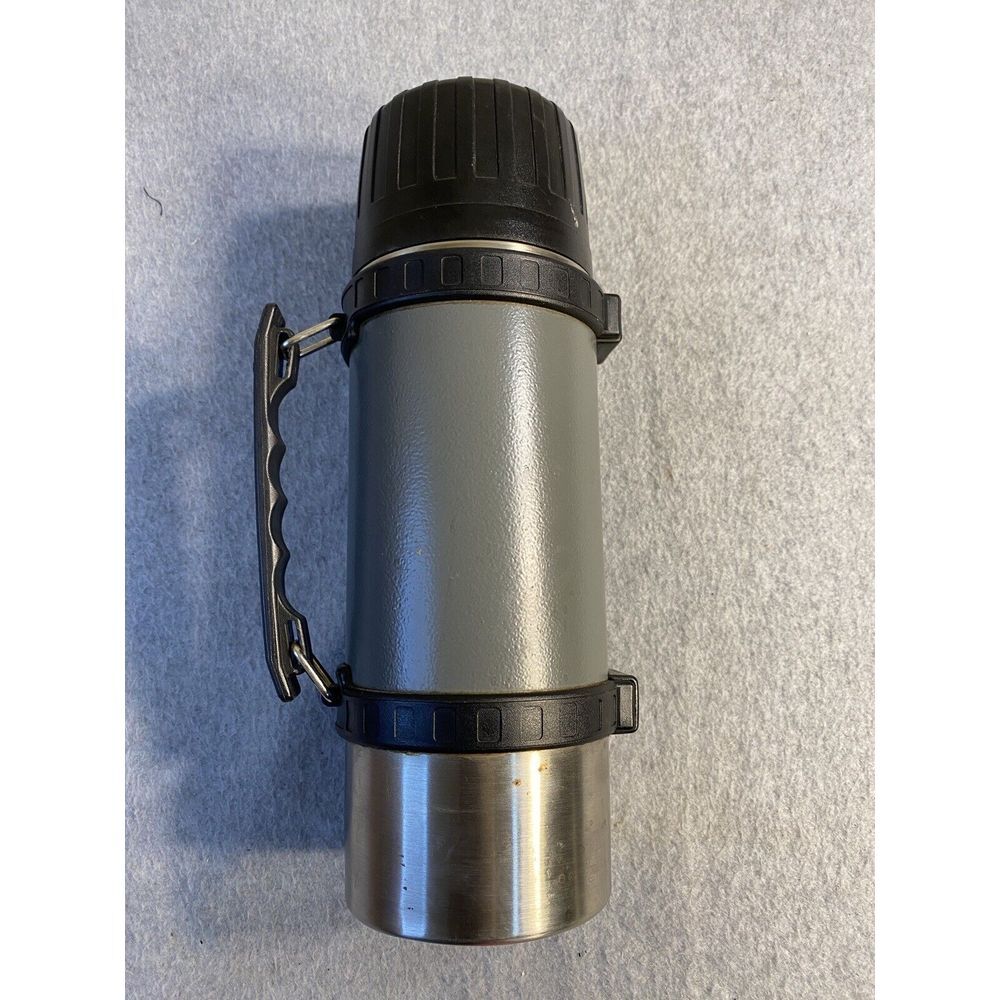 Vintage Thermos 1.05 US qt Solid Steel 1.0 Litre Unbreakable Vacuum Bottle 2490